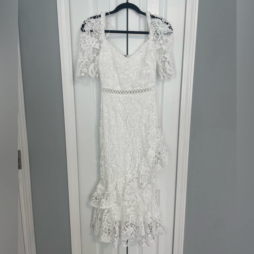 White Lace Dress Perfect for a Bride!